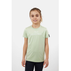 T-shirt Horze Wilda Young Rider de manga curta Verde celadon