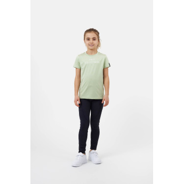 T-shirt Horze Wilda Young Rider de manga curta Verde celadon