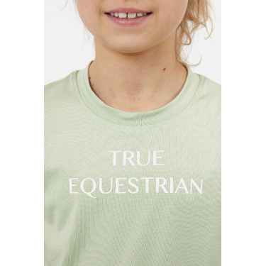 T-shirt Horze Wilda Young Rider de manga curta Verde celadon