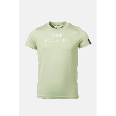 T-shirt Horze Wilda Young Rider de manga curta Verde celadon