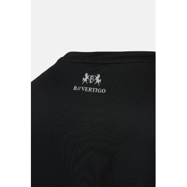T-shirt técnico B Vertigo Mikael para homem Beleza negra Preto