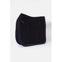 Manta de sela Horze Velvet Wave para dressage Odisseia marinha Azul-marinho Manta de sela Horze Velvet Wave para dressage Odisseia marinha Azul-marinho