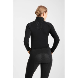 Casaco de treino perfurado Horze Viveka para mulher Preto