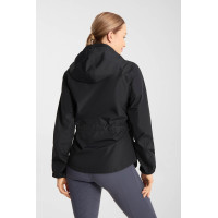 Casaco de equitação Horze Fiora feminino leve e impermeável Marinho escuro Azul