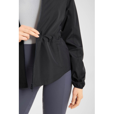 Casaco de equitação Horze Fiora feminino leve e impermeável Marinho escuro Azul