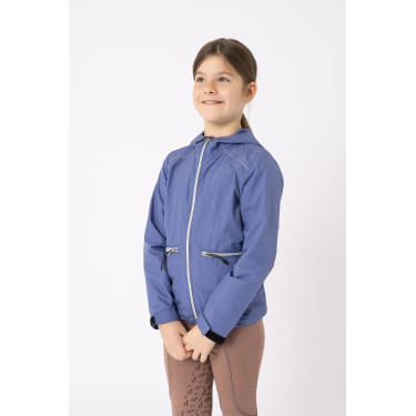 Casaco de concurso Horze forrado Yona infantil Manhã de veludo Azul
