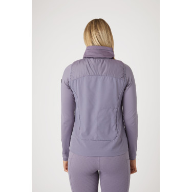 Colete de equitação sem mangas híbrido Horze Riley para mulher Uva Royal Violeta
