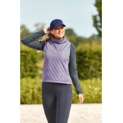 Colete de equitação sem mangas híbrido Horze Riley para mulher Uva Royal Violeta