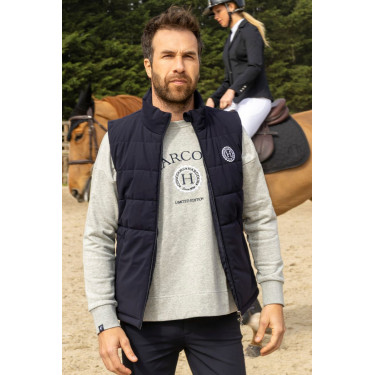 Colete sem mangas Harcour Pona masculino Marinho / branco Azul