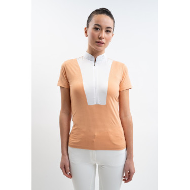 Polo de competição Harcour Paris feminino Damásco Laranja