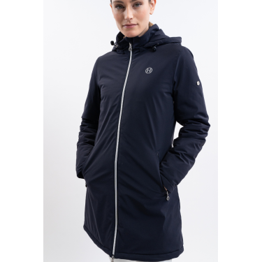Parka longa Harcour Robertah feminina Marinho Azul-marinho