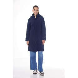Trench Harcour Taylor quente feminino Marinho Azul-marinho