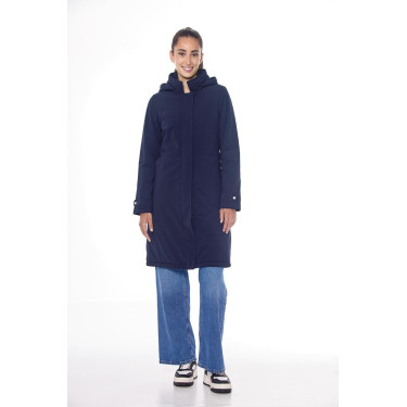 Trench Harcour Taylor quente feminino Marinho Azul-marinho