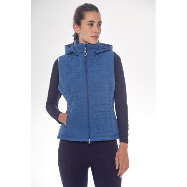 Colete sem mangas Harcour Bernie feminino Azul Aço
