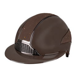 Capacete de equitação Swing H24 Lady Spark Castanho brilhante com glitter