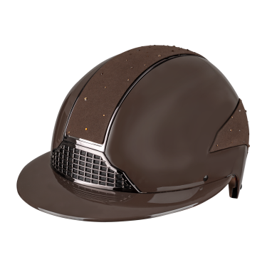 Capacete de equitação Swing H24 Lady Spark Castanho brilhante com glitter