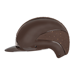 Capacete de equitação Swing H24 Lady Spark Castanho brilhante com glitter