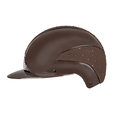 Capacete de equitação Swing H24 Lady Spark Castanho brilhante com glitter