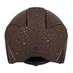 Capacete de equitação Swing H24 Lady Spark Castanho brilhante com glitter