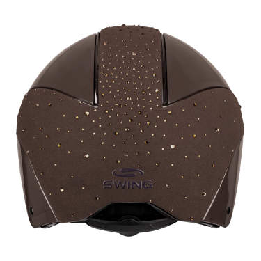 Capacete de equitação Swing H24 Lady Spark Castanho brilhante com glitter