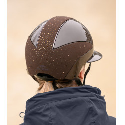 Capacete de equitação Swing H24 Lady Spark Castanho brilhante com glitter