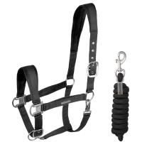 Cabresto e guia Waldhausen Velvet Preto