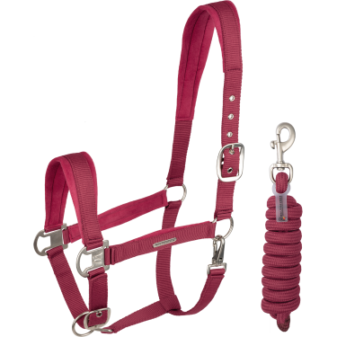 Cabresto e guia Waldhausen Velvet Granada Rosa