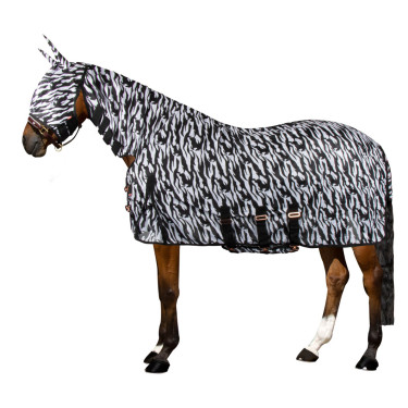 Capa anti-moscas Imperial Riding Carly Zebra negra Preto