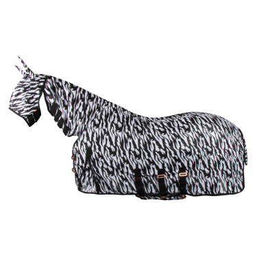 Capa anti-moscas Imperial Riding Carly Zebra negra Preto