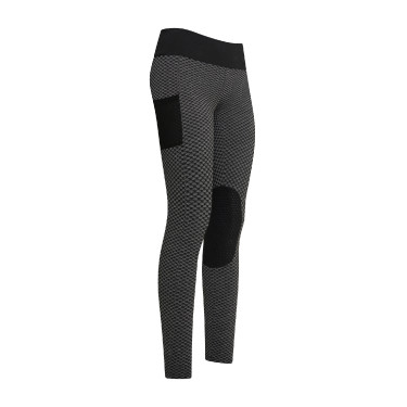 Legging de equitação Imperial Riding Diamond Bubble Kneegrip Preto Legging de equitação Imperial Riding Diamond Bubble Kneegrip Preto