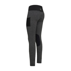 Legging de equitação Imperial Riding Diamond Bubble Kneegrip Preto Legging de equitação Imperial Riding Diamond Bubble Kneegrip Preto