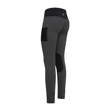 Legging de equitação Imperial Riding Diamond Bubble Kneegrip Preto Legging de equitação Imperial Riding Diamond Bubble Kneegrip Preto