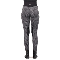 Legging de equitação Imperial Riding Diamond Bubble Kneegrip Preto Legging de equitação Imperial Riding Diamond Bubble Kneegrip Preto
