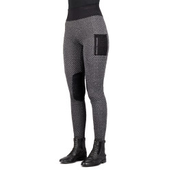 Legging de equitação Imperial Riding Diamond Bubble Kneegrip Preto Legging de equitação Imperial Riding Diamond Bubble Kneegrip Preto
