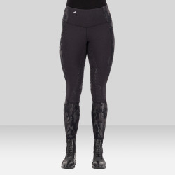 Legging de equitação Euro-Star Breez FullGrip Preto / camuflagem