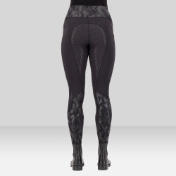 Legging de equitação Euro-Star Breez FullGrip Preto / camuflagem
