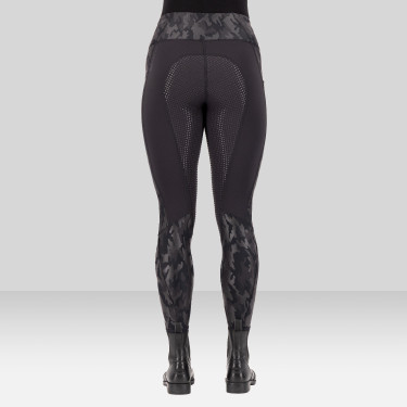 Legging de equitação Euro-Star Breez FullGrip Preto / camuflagem