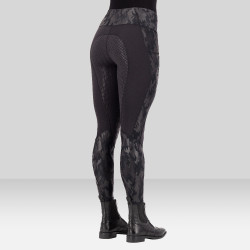 Legging de equitação Euro-Star Breez FullGrip Preto / camuflagem