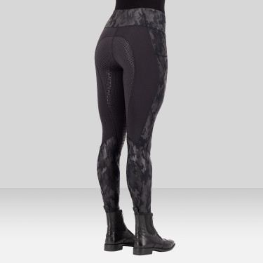 Legging de equitação Euro-Star Breez FullGrip Preto / camuflagem