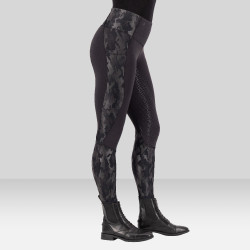 Legging de equitação Euro-Star Breez FullGrip Preto / camuflagem