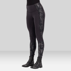 Legging de equitação Euro-Star Breez FullGrip Preto / camuflagem