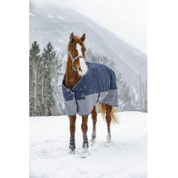 Capa Equithème TYREX 600 D Marinho / cinza Azul Capa Equithème TYREX 600 D Marinho / cinza Azul