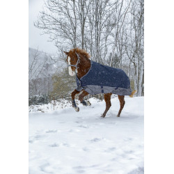 Capa Equithème TYREX 600 D Marinho / cinza Azul Capa Equithème TYREX 600 D Marinho / cinza Azul