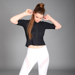 Polo de competição em malha Euro-Star Flying Flexible Preto