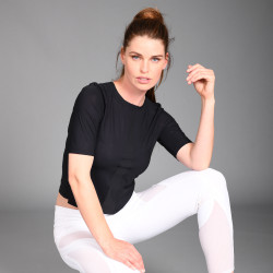 Polo de competição em malha Euro-Star Flying Flexible Preto