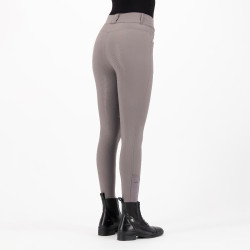 Calça de equitação HV Polo Favourite Midwaist FullGrip Areia escura Cinzento