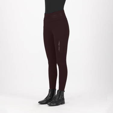 Legging de equitação Euro-Star Impress FullGrip Rosa negra Bord&amp;amp;amp;amp;amp;ocirc;