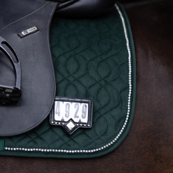 Porta-número para manta de sela Imperial Riding Show and Glow Preto / croco preto