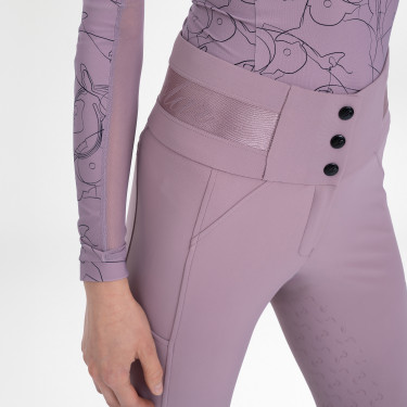 Calça de equitação Euro-Star Athletic Luxe FullGrip Sabugueiro Castanho