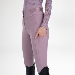 Calça de equitação Euro-Star Athletic Luxe FullGrip Sabugueiro Castanho